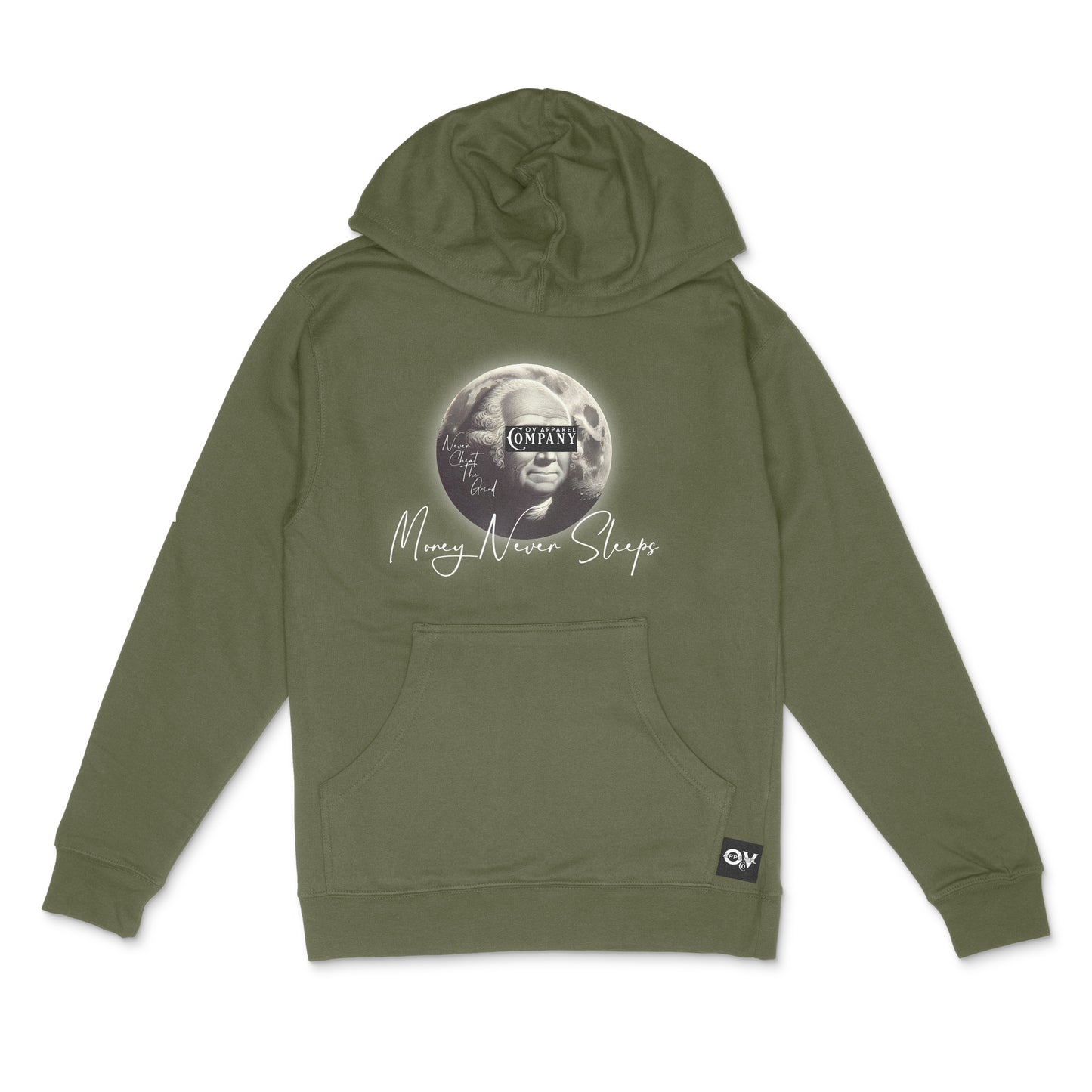 MIDWEIGHT- Money Never Sleeps Graphic Pullover Hoodie