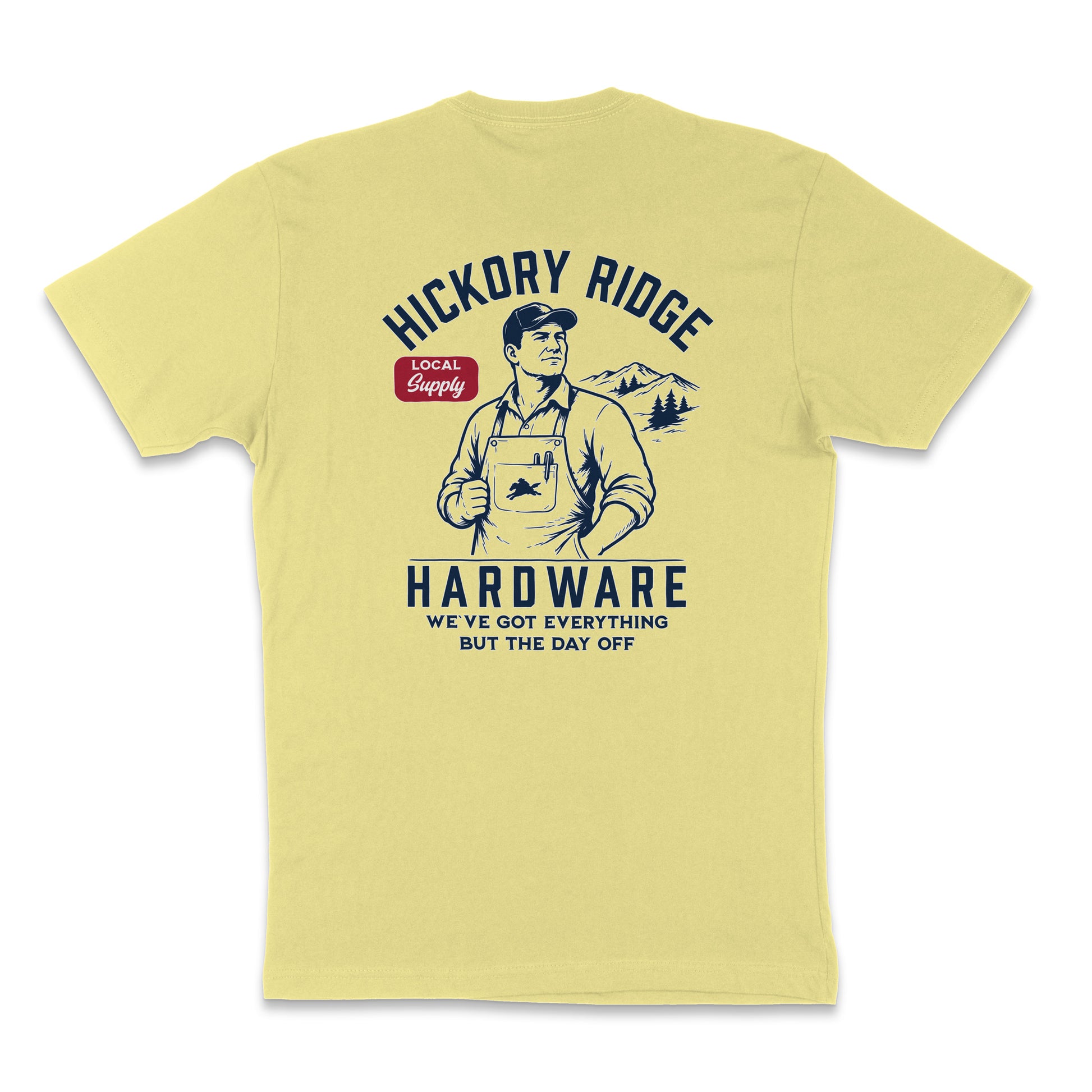 Hickory Ridge Hardware Tee back graphic Appalachian hardware store shirt