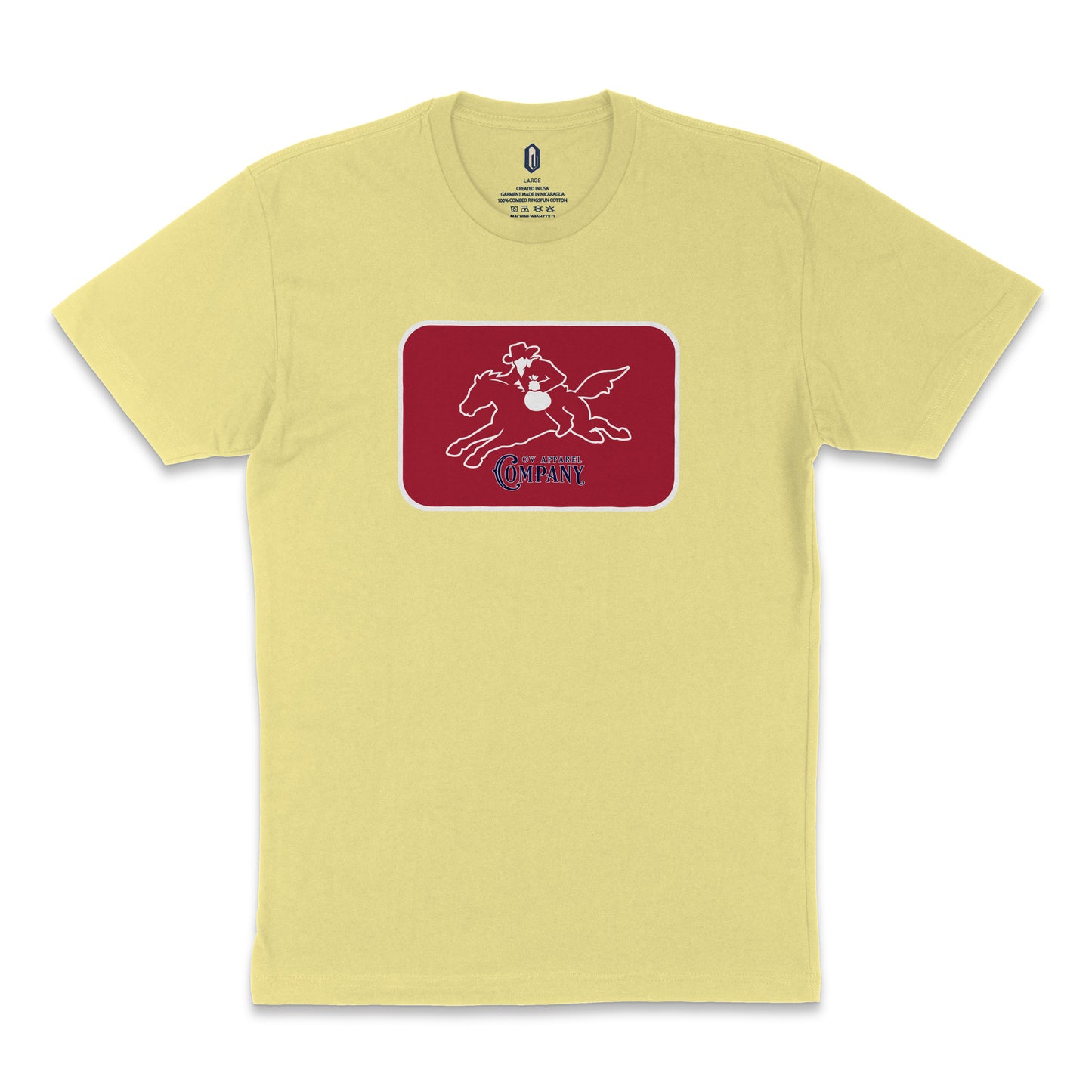 OV Apparel Company Core Tee in cream with official OV logo