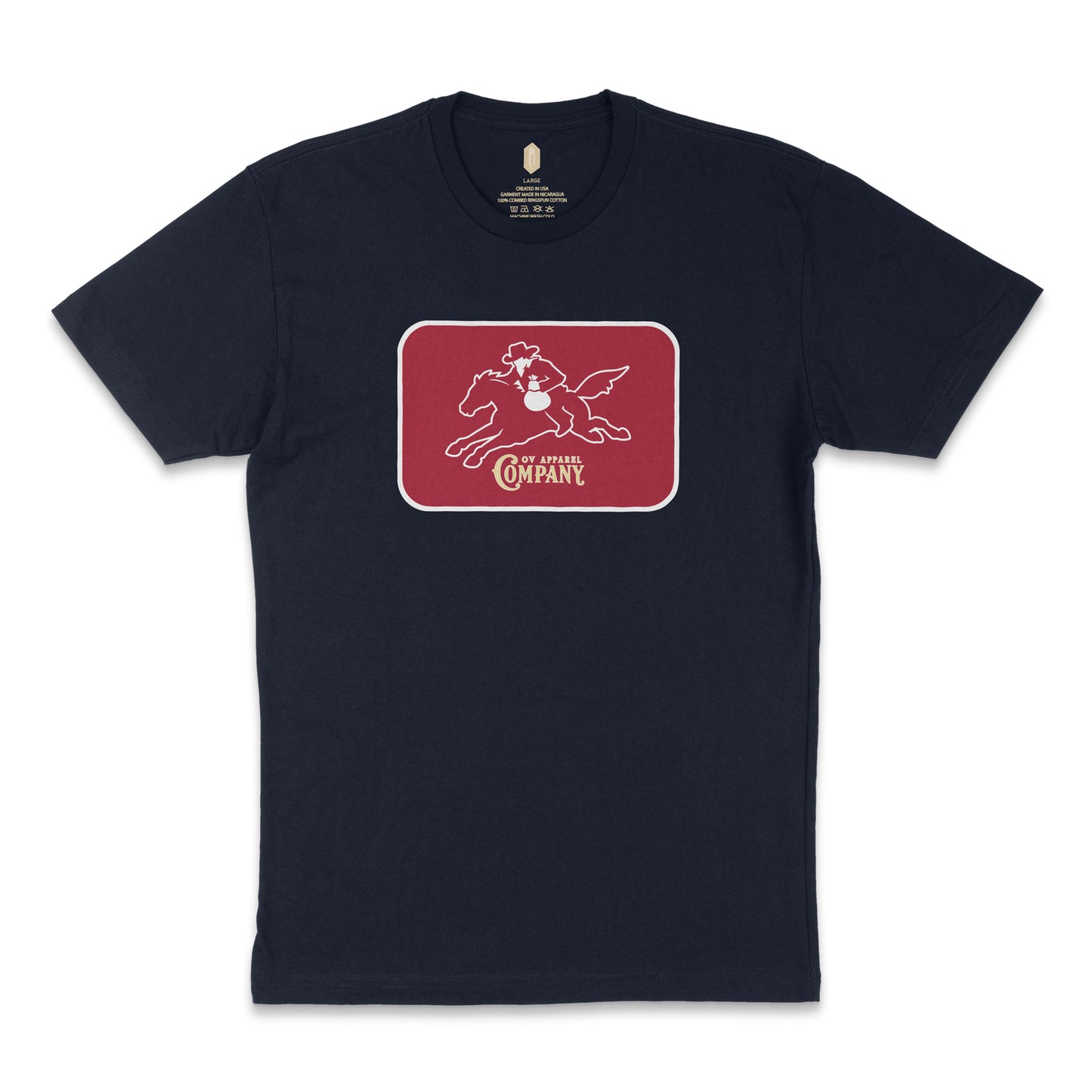 OV Apparel Company Core Tee in navy with official OV logo