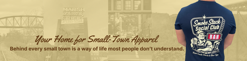 Your Home for Small-Town Apparel homepage hero banner