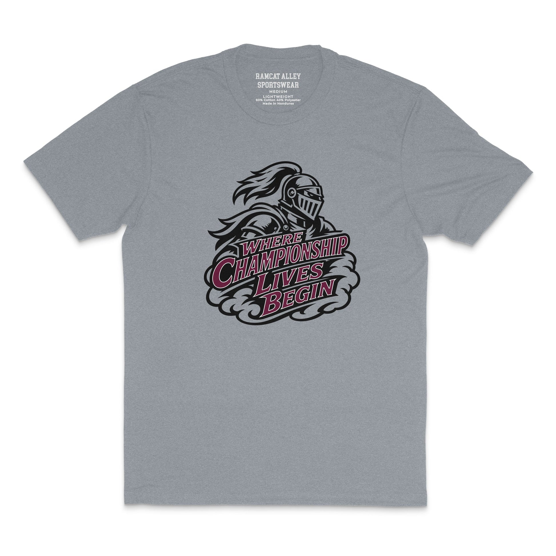 Where Championship Lives Begin Game Day T-Shirt for Wheeling Central fans in youth and adult sizes