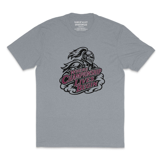 Where Championship Lives Begin Game Day T-Shirt for Wheeling Central fans in youth and adult sizes